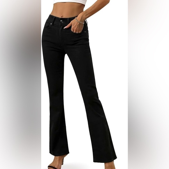 NWT LEI vintage black flare stretch jeans - Picture 1 of 5